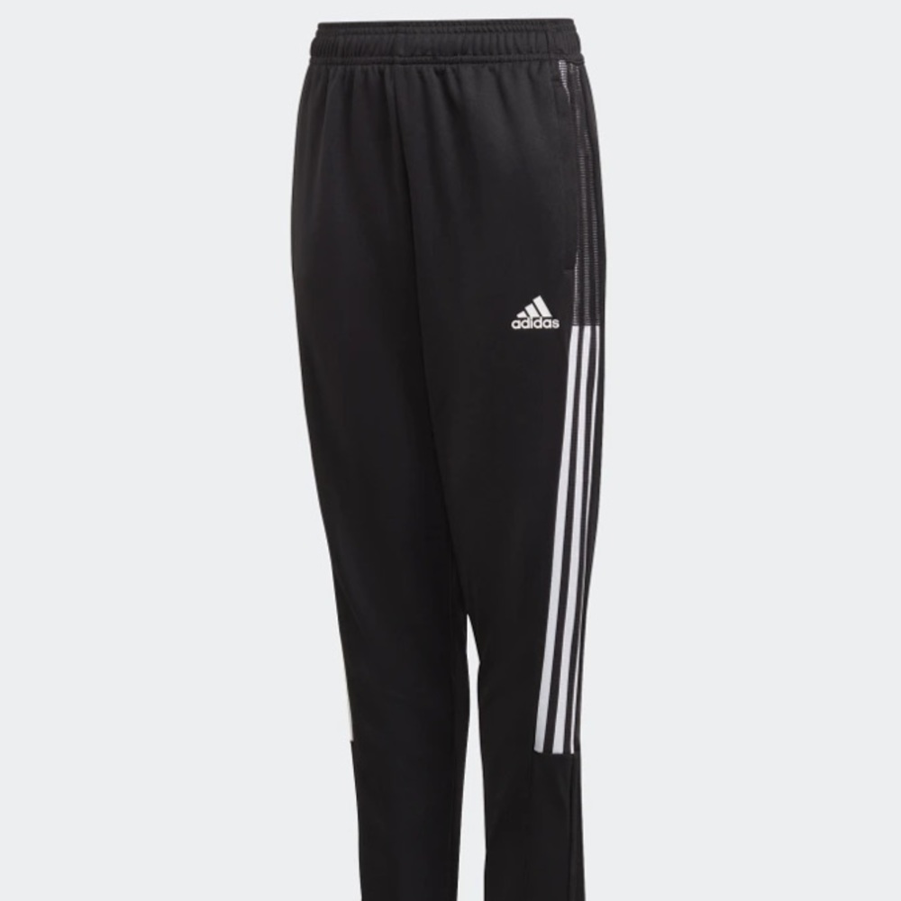 BLACK ADIDAS TRACK PANTS WTIH ANKLE ZIPPER